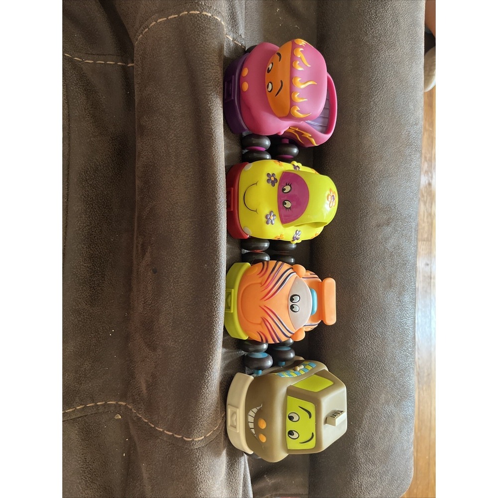 Just B You Cars 4 Soft Sided Pull Back and Go Cars Chunky Baby Toys Pre School